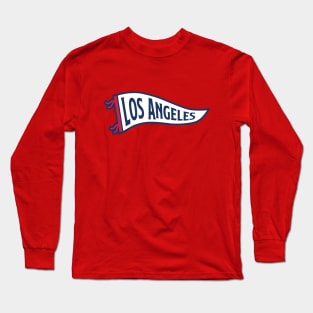 Los Angeles Pennant - Red Long Sleeve T-Shirt